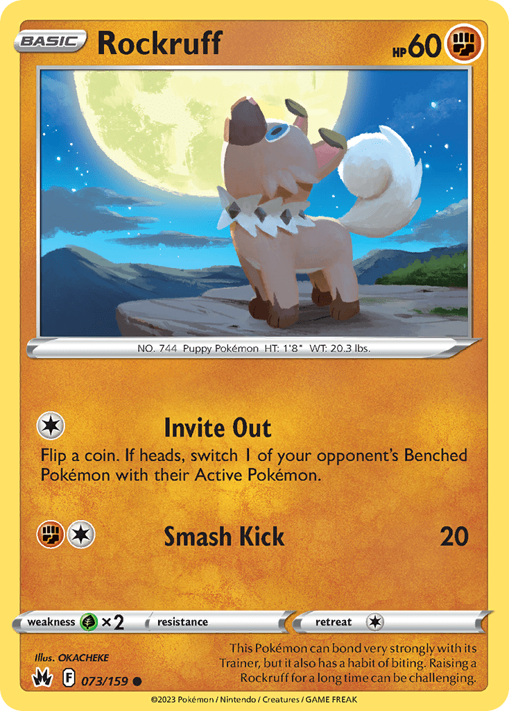 Rockruff swsh12pt5-73 Common from Crown Zenith Set