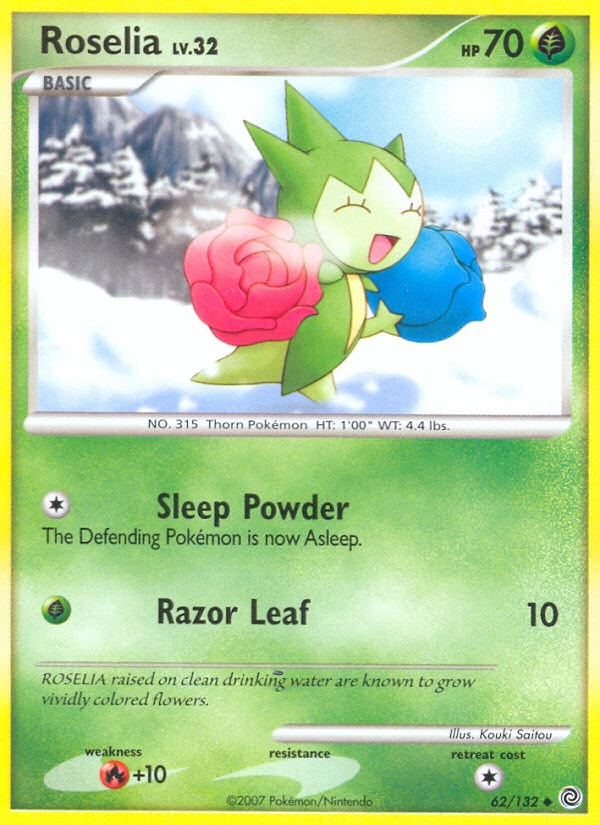 Roselia dp3-62 Uncommon from Secret Wonders Set