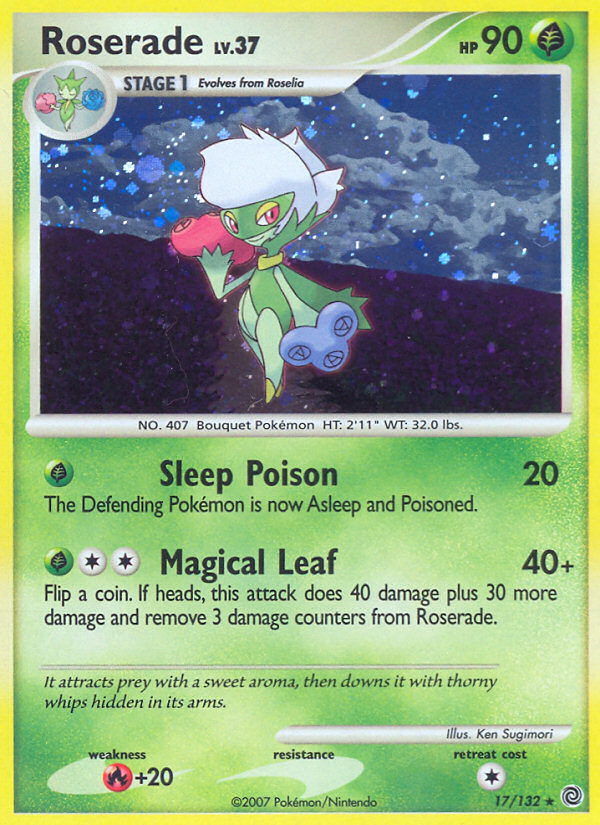 Roserade dp3-17 Rare Holo from Secret Wonders Set