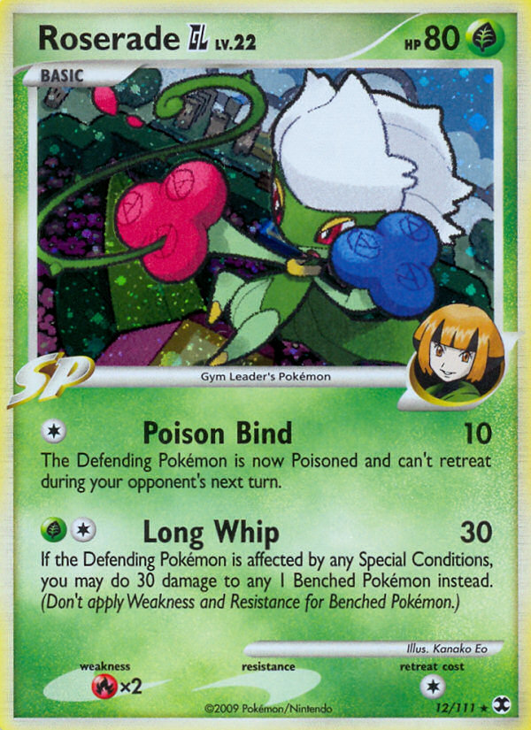 Roserade GL pl2-12 Rare Holo from Rising Rivals Set