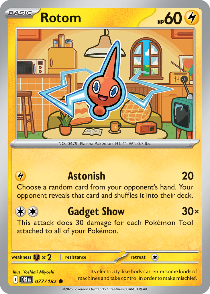 Rotom sv10-77 Common from Destined Rivals Set