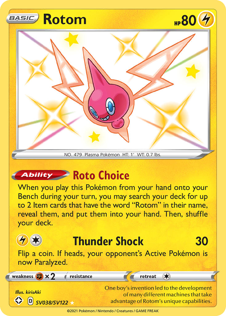 Rotom swsh45sv-SV038 Rare Shiny from Shining Fates Shiny Vault Set
