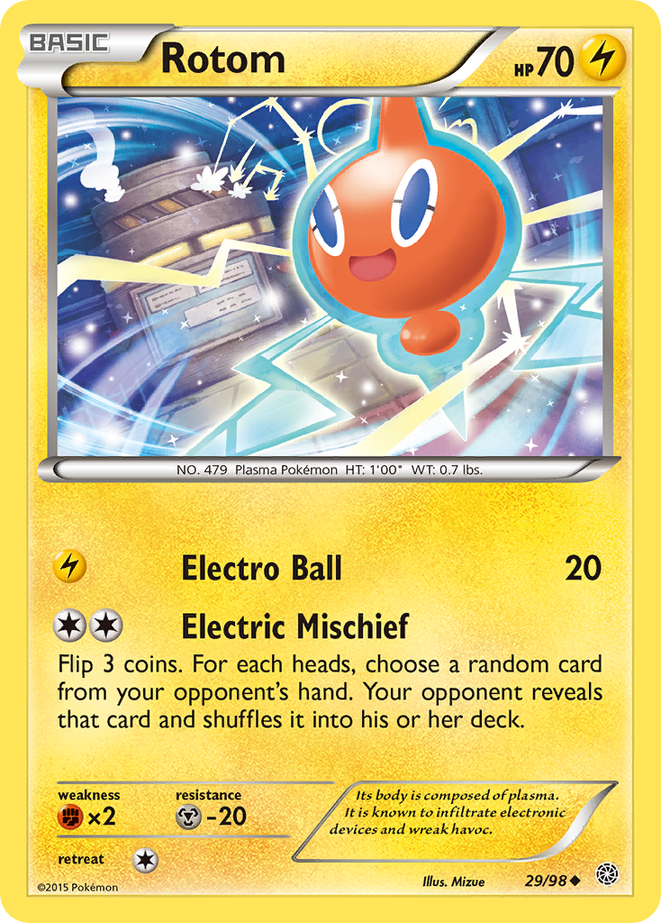 Rotom xy7-29 Uncommon from Ancient Origins Set