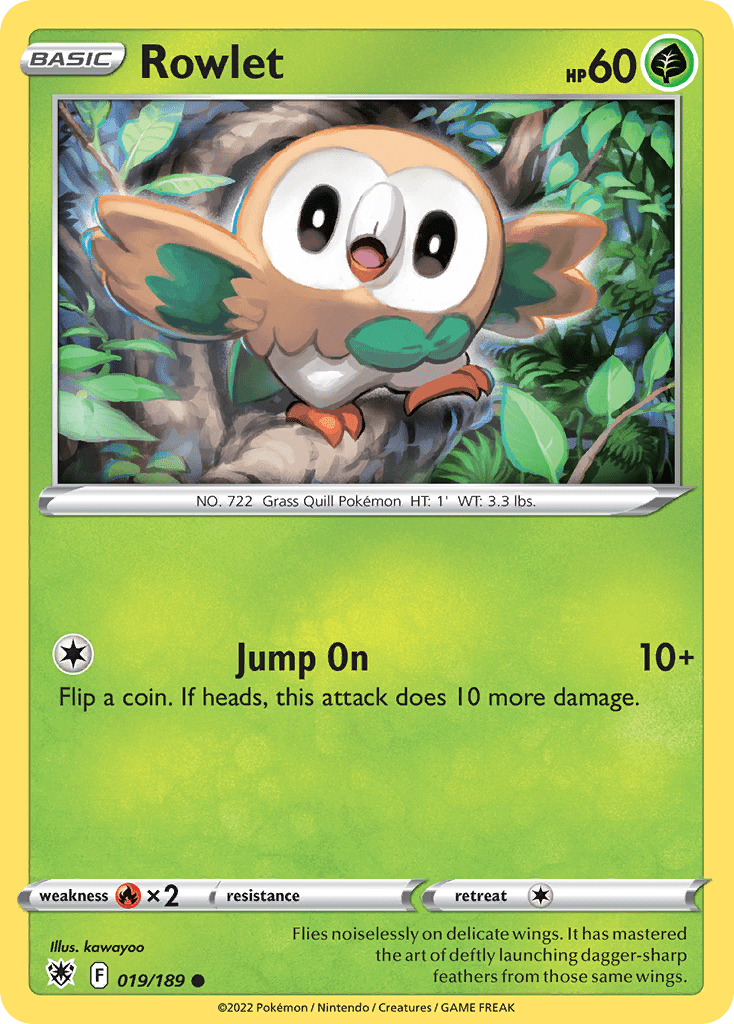 Rowlet swsh10-19 Common from Astral Radiance Set