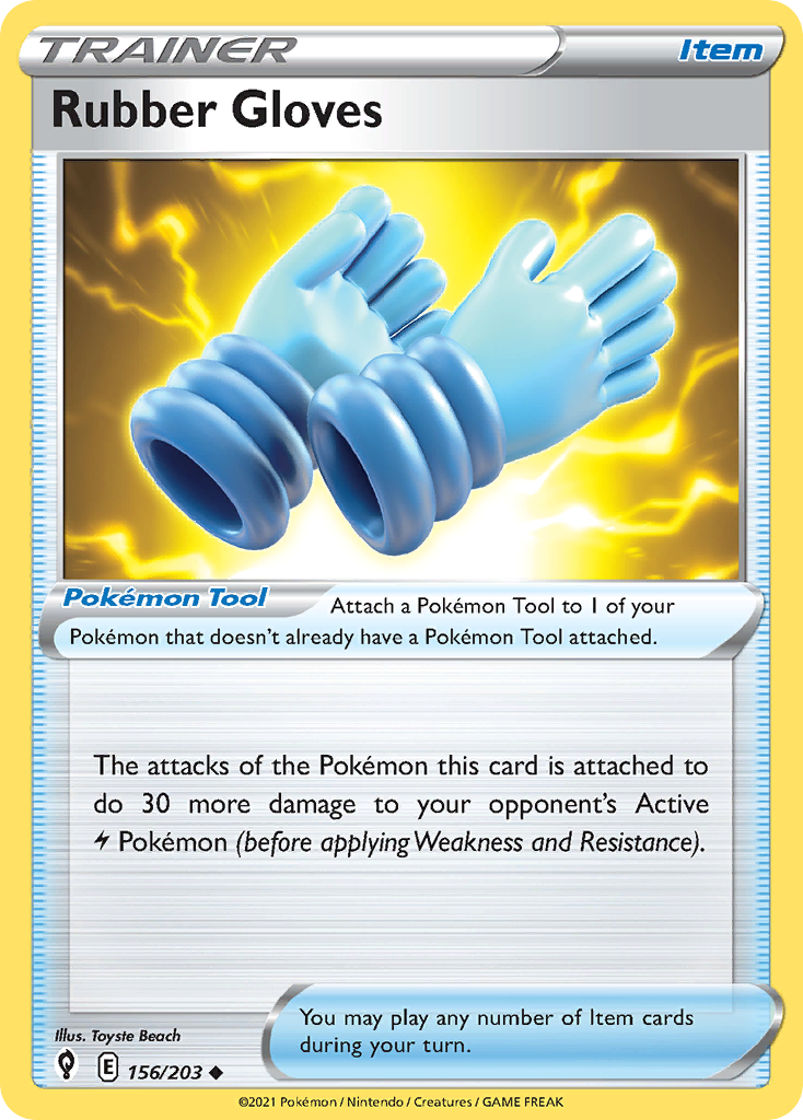 Rubber Gloves swsh7-156 Uncommon from Evolving Skies Set