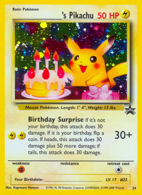 _____’s Pikachu basep-24 Promo from Wizards Black Star Promos Set