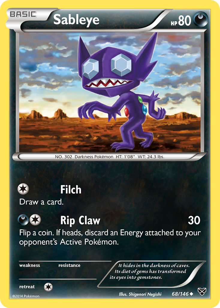 Sableye xy1-68 Uncommon from XY Set