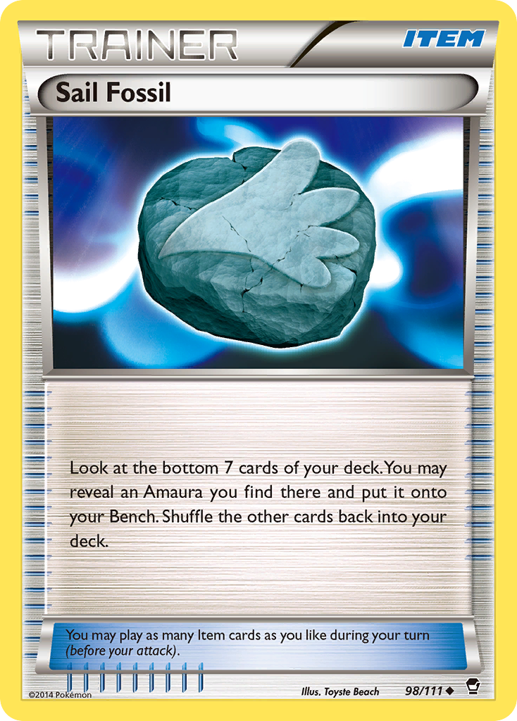 Sail Fossil xy3-98 Uncommon from Furious Fists Set