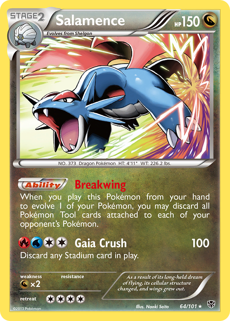 Salamence bw10-64 Rare Holo from Plasma Blast Set