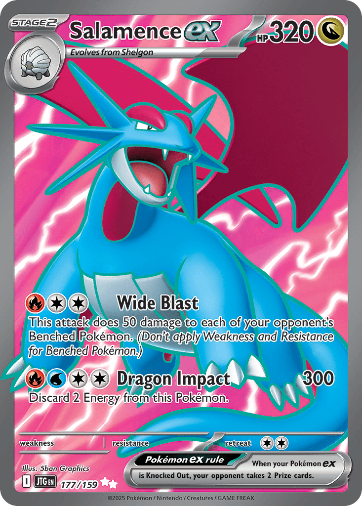 Salamence ex sv9-177 Ultra Rare from Journey Together Set
