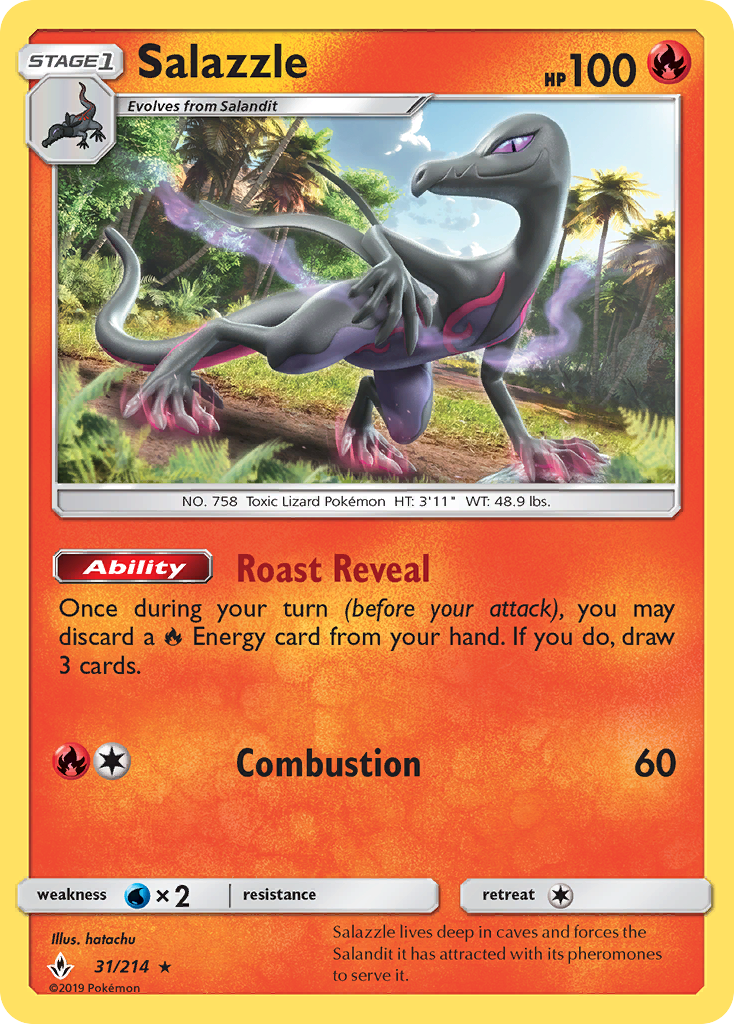 Salazzle sm10-31 Rare from Unbroken Bonds Set