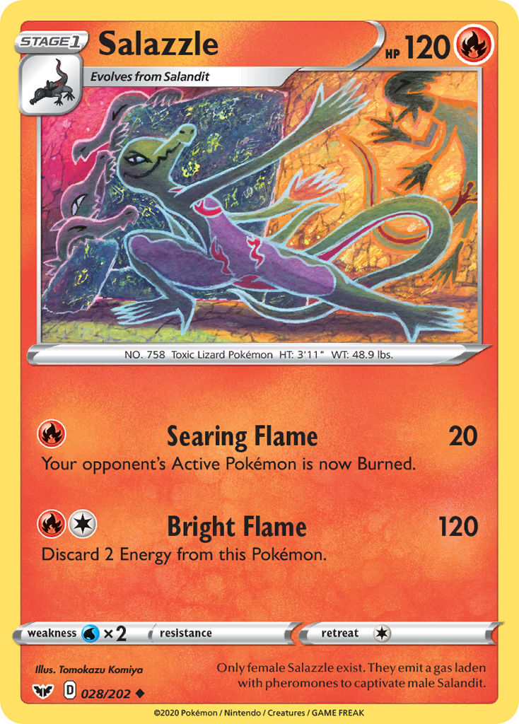 Salazzle swsh1-28 Uncommon from Sword & Shield Set