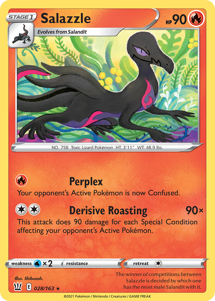 Salazzle swsh5-28 Rare from Battle Styles Set
