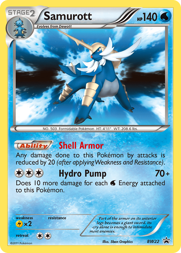 Samurott bwp-BW22 Promo from BW Black Star Promos Set