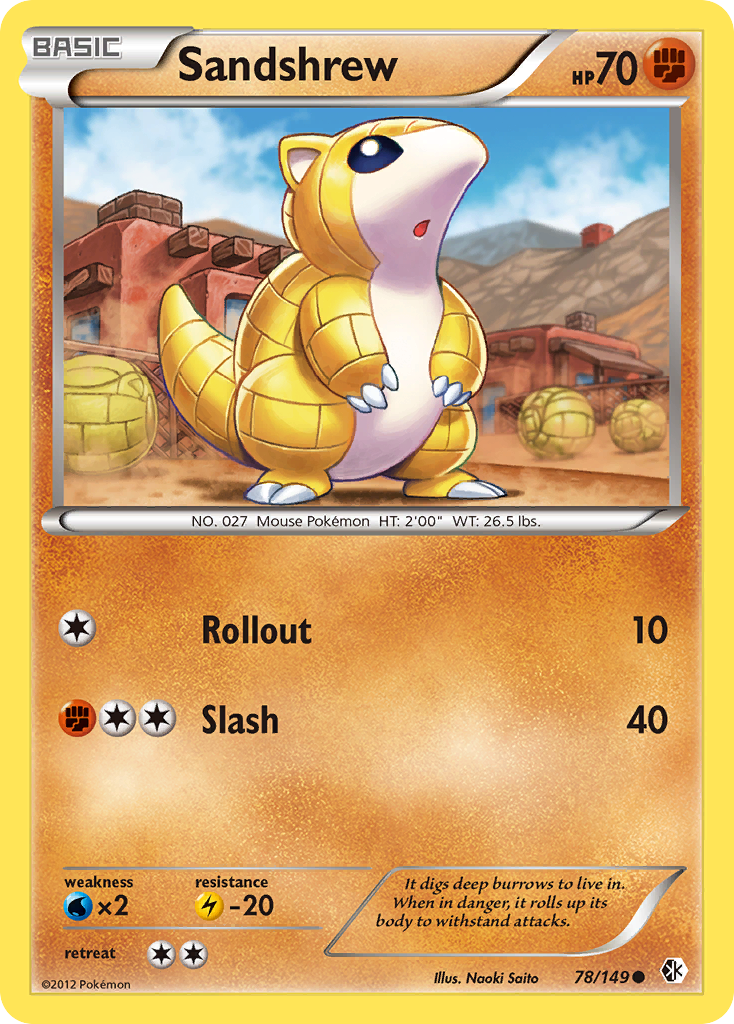 Sandshrew bw7-78 Common from Boundaries Crossed Set