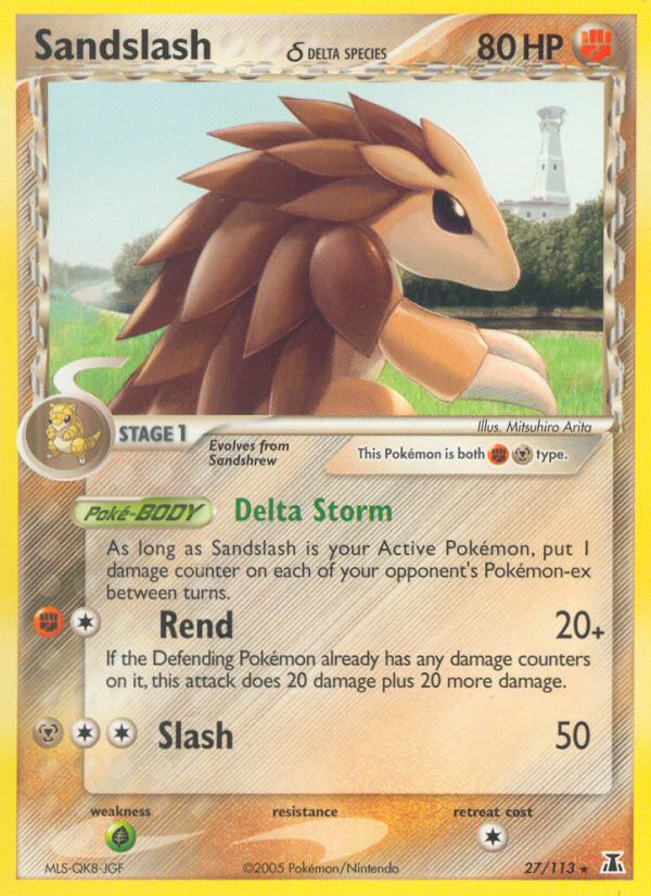 Sandslash δ ex11-27 Rare from Delta Species Set