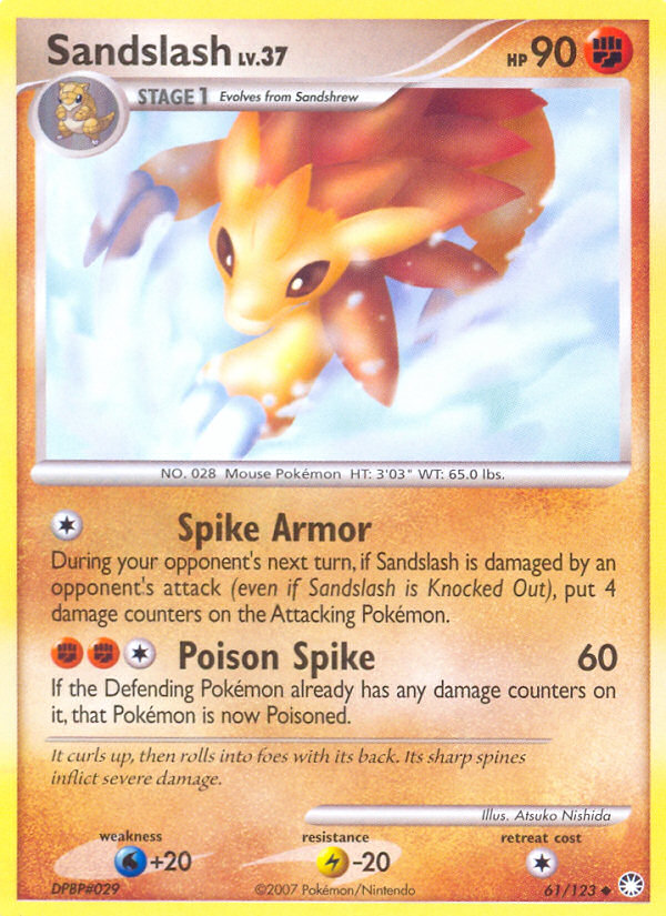 Sandslash dp2-61 Uncommon from Mysterious Treasures Set