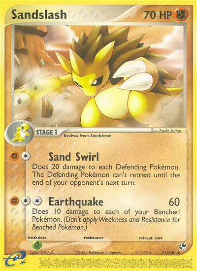 Sandslash ex2-21 Rare from Sandstorm Set