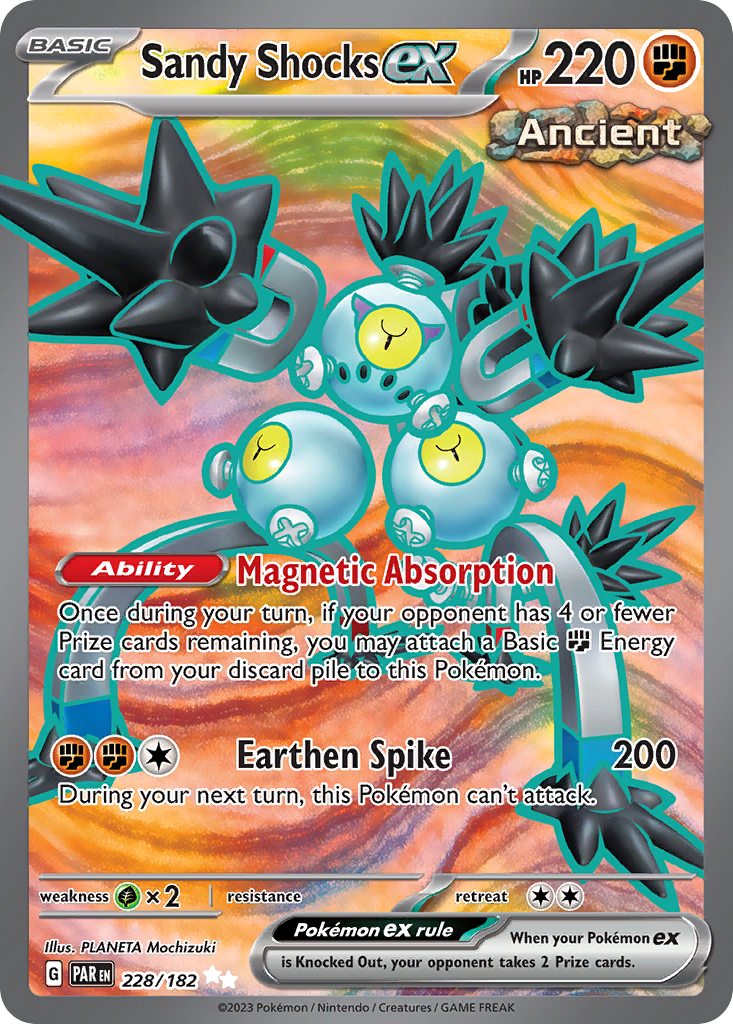 Sandy Shocks ex sv4-228 Ultra Rare from Paradox Rift Set