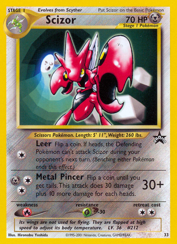 Scizor basep-33 Promo from Wizards Black Star Promos Set