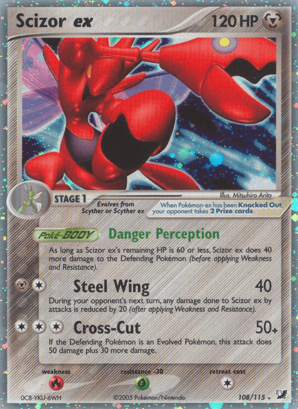 Scizor ex ex10-108 Rare Holo EX from Unseen Forces Set