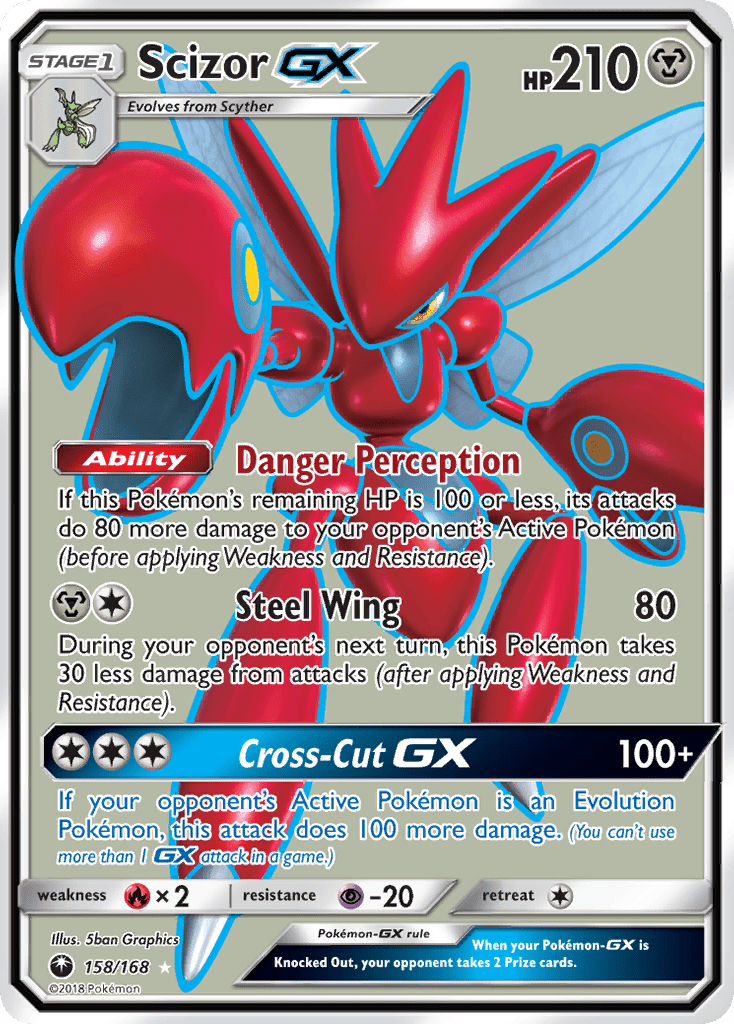 Scizor-GX sm7-158 Rare Ultra from Celestial Storm Set