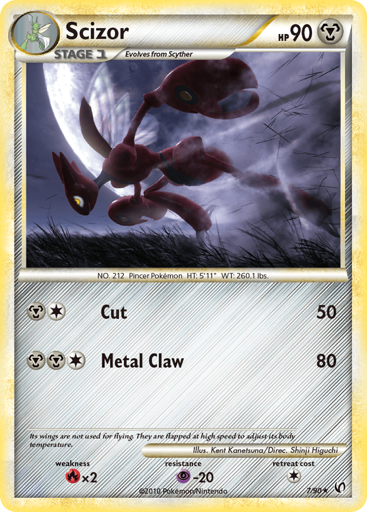 Scizor hgss3-7 Rare Holo from HS—Undaunted Set