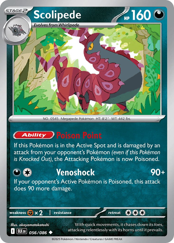 Scolipede zsv10pt5-56 Uncommon from Black Bolt Set