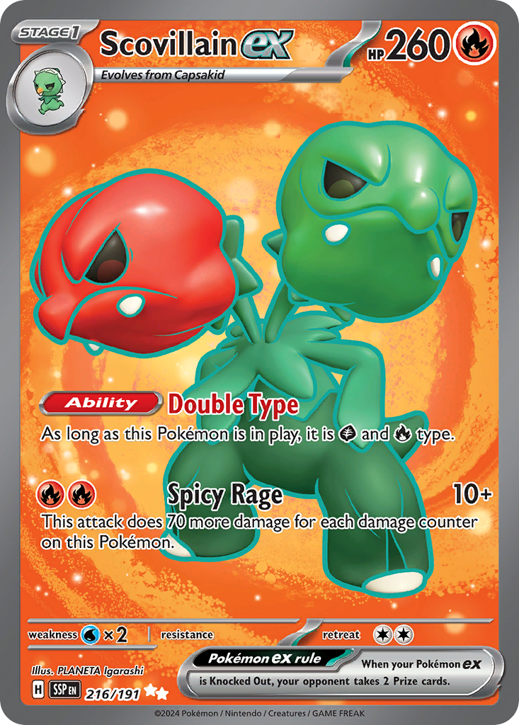 Scovillain ex sv8-216 Ultra Rare from Surging Sparks Set