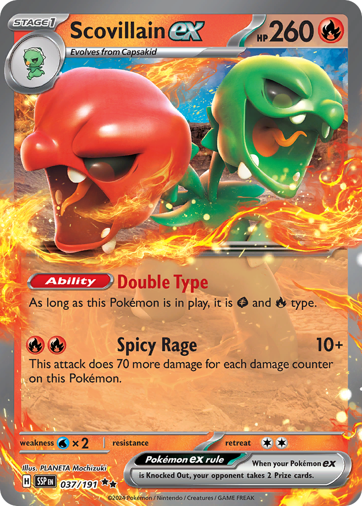Scovillain ex sv8-37 Double Rare from Surging Sparks Set