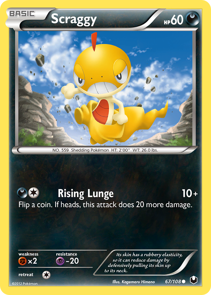 Scraggy bw5-67 Common from Dark Explorers Set