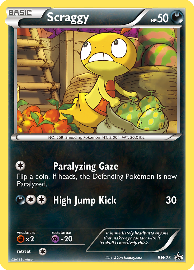 Scraggy bwp-BW25 Promo from BW Black Star Promos Set