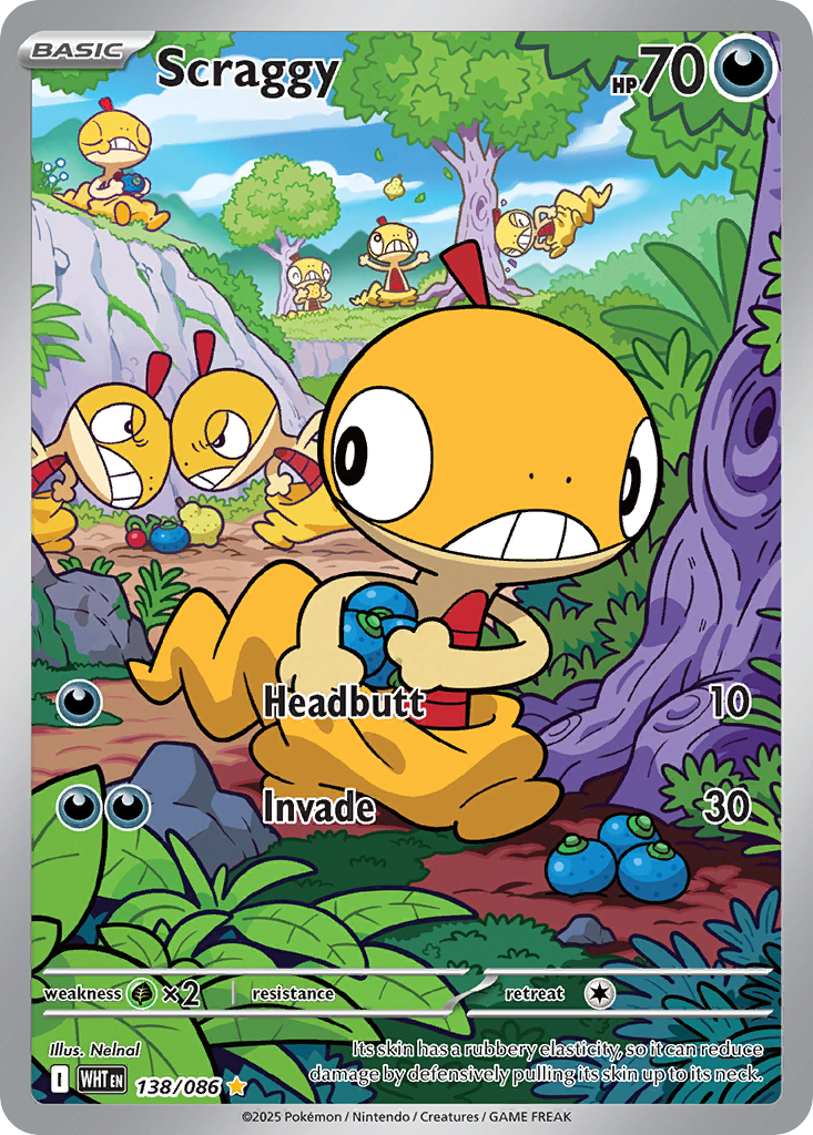 Scraggy rsv10pt5-138 Illustration Rare from White Flare Set