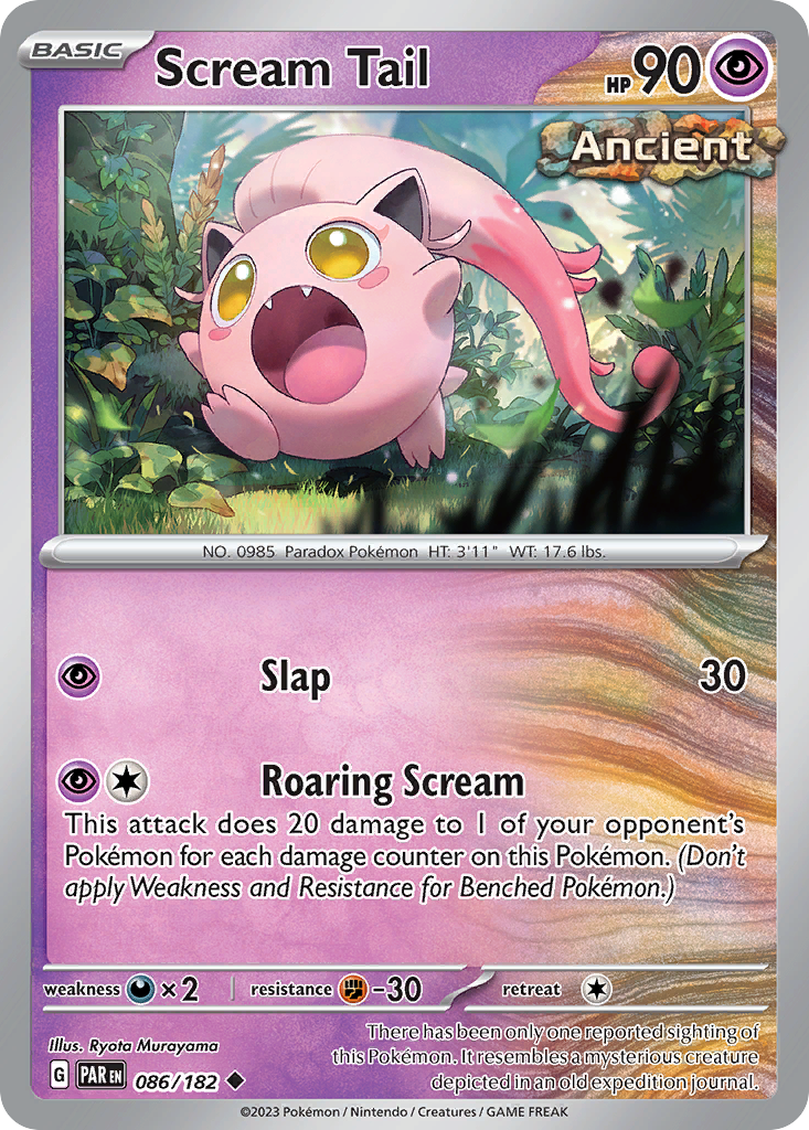 Scream Tail sv4-86 Uncommon from Paradox Rift Set