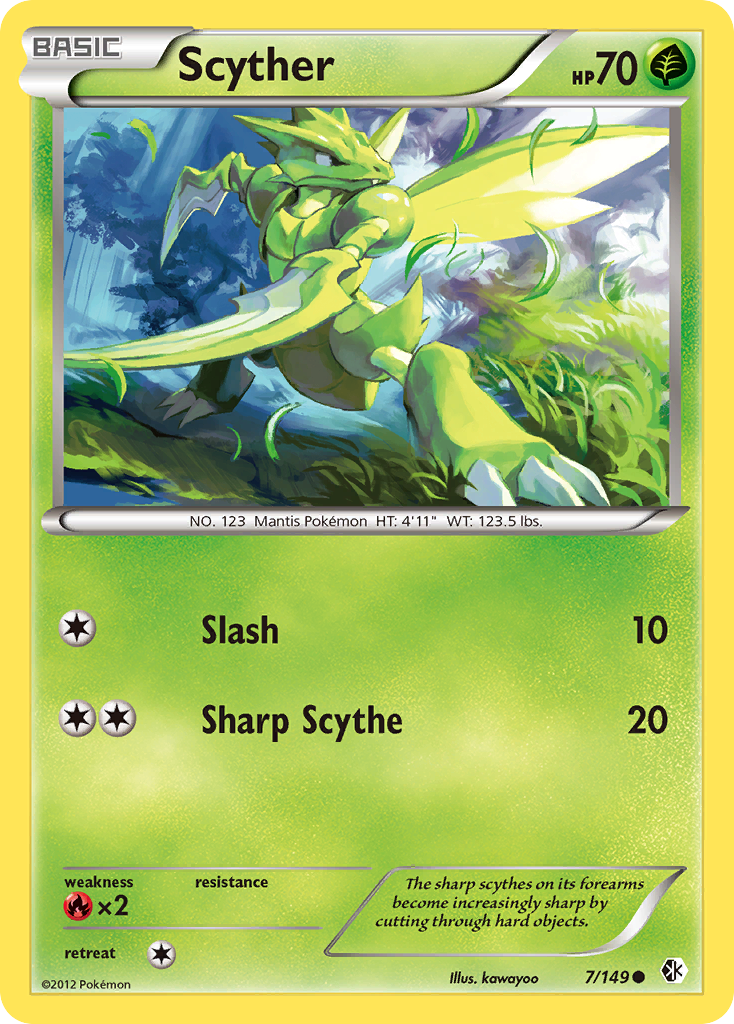 Scyther bw7-7 Common from Boundaries Crossed Set