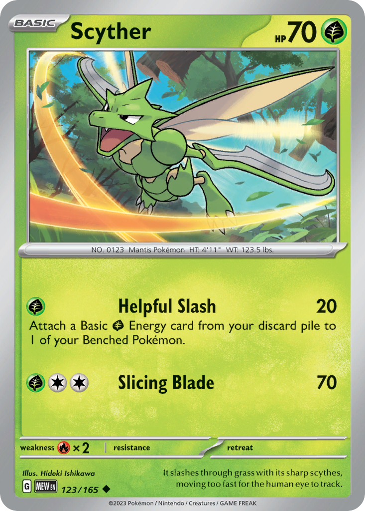 Scyther sv3pt5-123 Uncommon from 151 Set