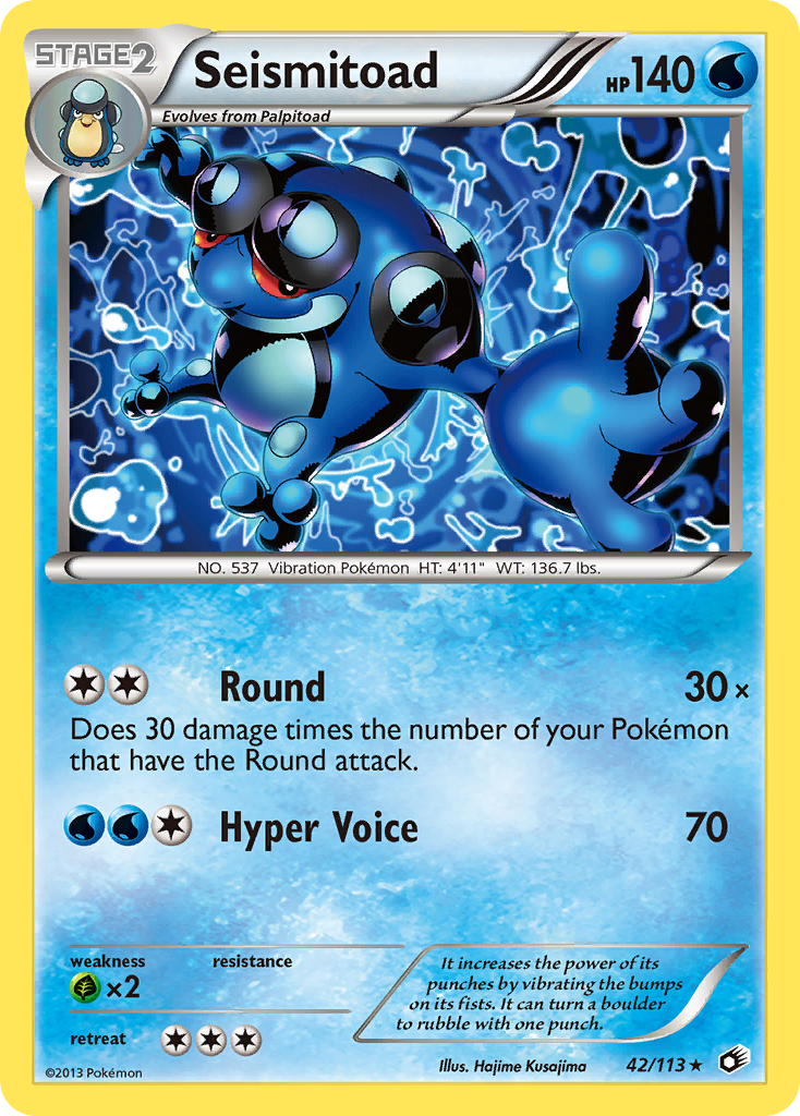 Seismitoad bw11-42 Rare from Legendary Treasures Set