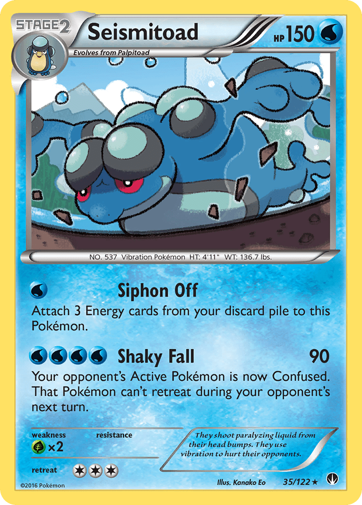 Seismitoad xy9-35 Rare from BREAKpoint Set