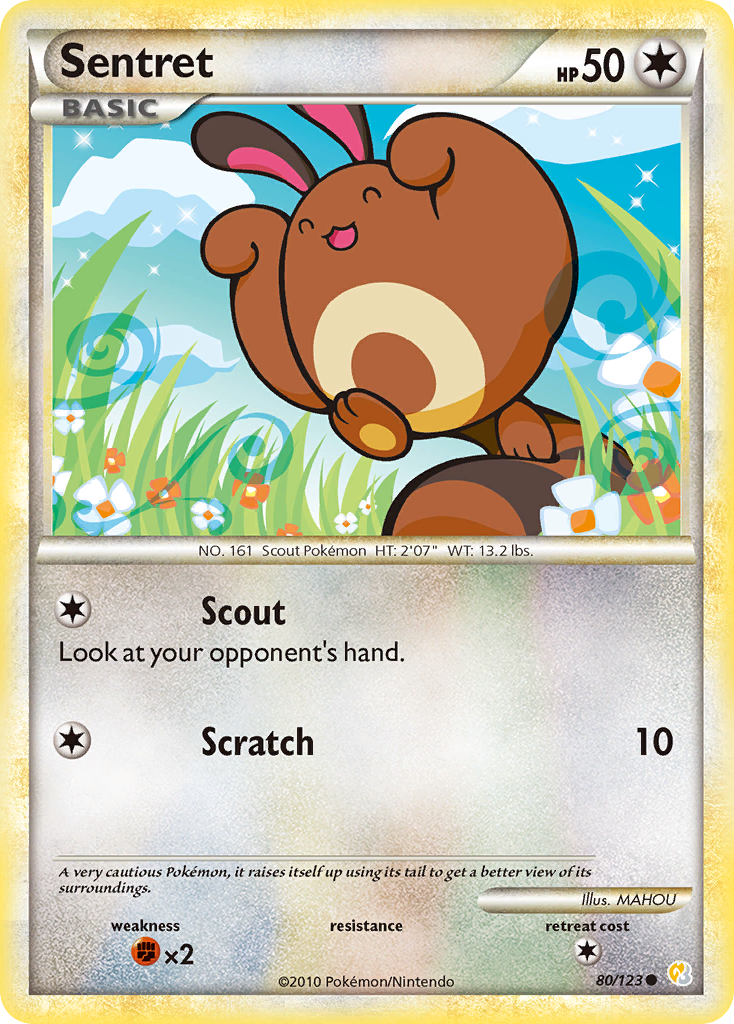Sentret hgss1-80 Common from HeartGold & SoulSilver Set