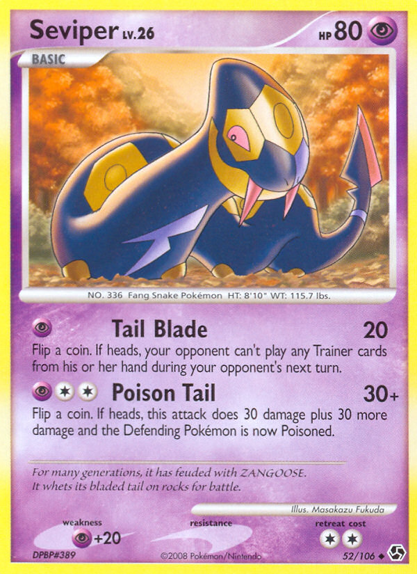 Seviper dp4-52 Uncommon from Great Encounters Set