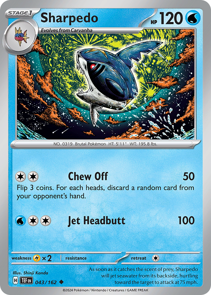 Sharpedo sv5-43 Uncommon from Temporal Forces Set