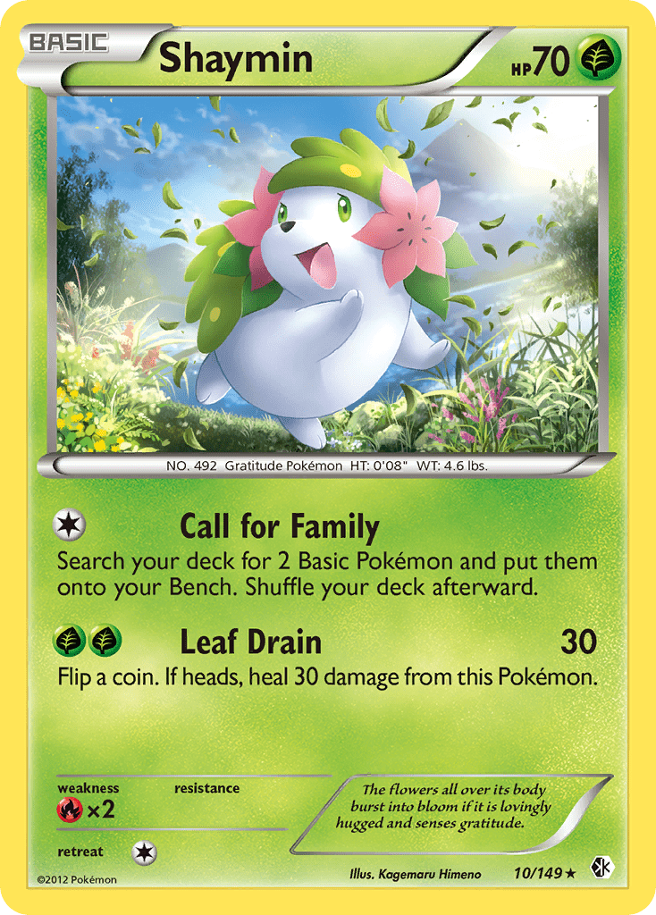 Shaymin bw7-10 Rare from Boundaries Crossed Set