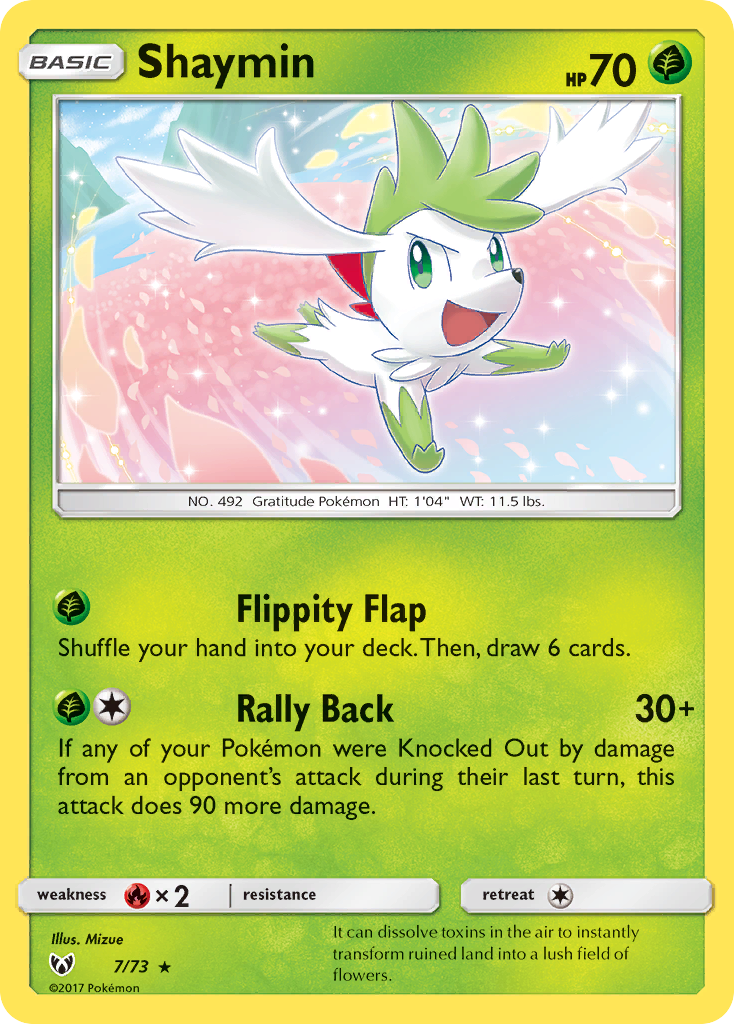 Shaymin sm35-7 Rare Holo from Shining Legends Set