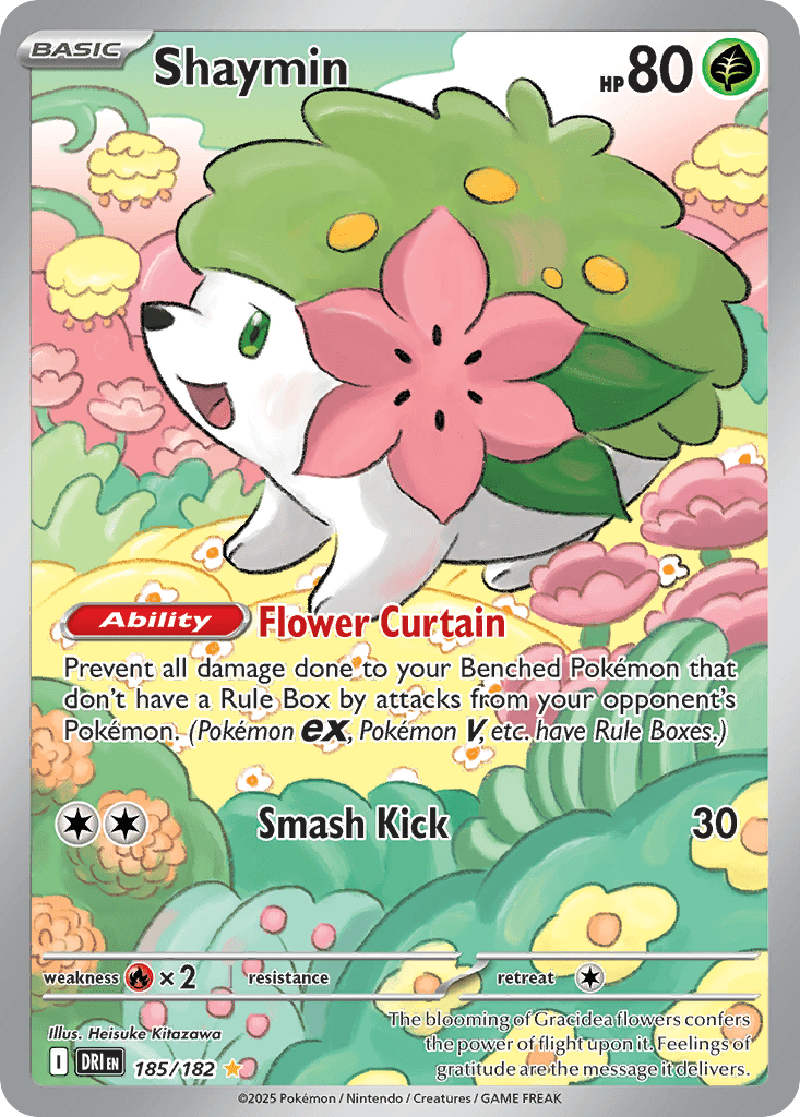 Shaymin sv10-185 Illustration Rare from Destined Rivals Set