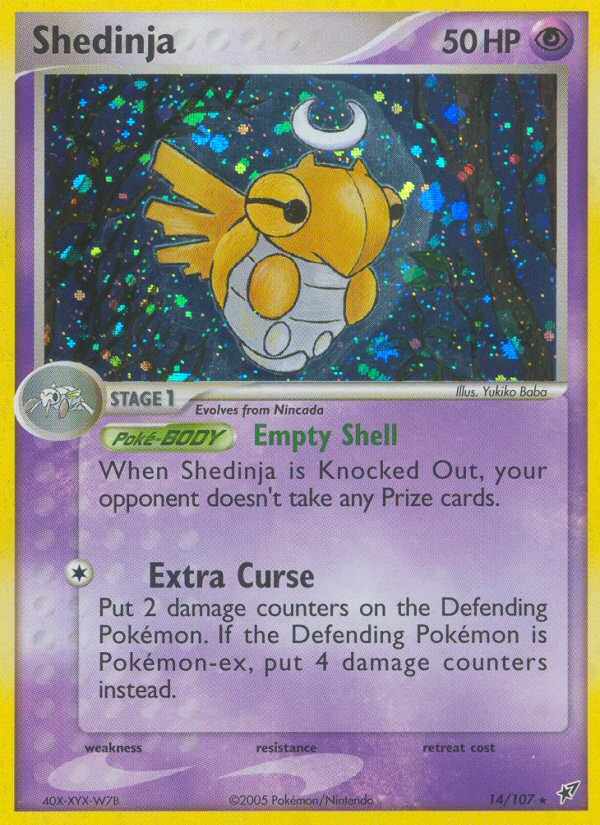 Shedinja ex8-14 Rare Holo from Deoxys Set