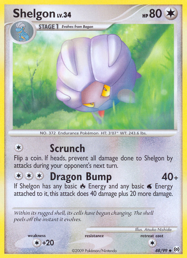 Shelgon pl4-48 Uncommon from Arceus Set