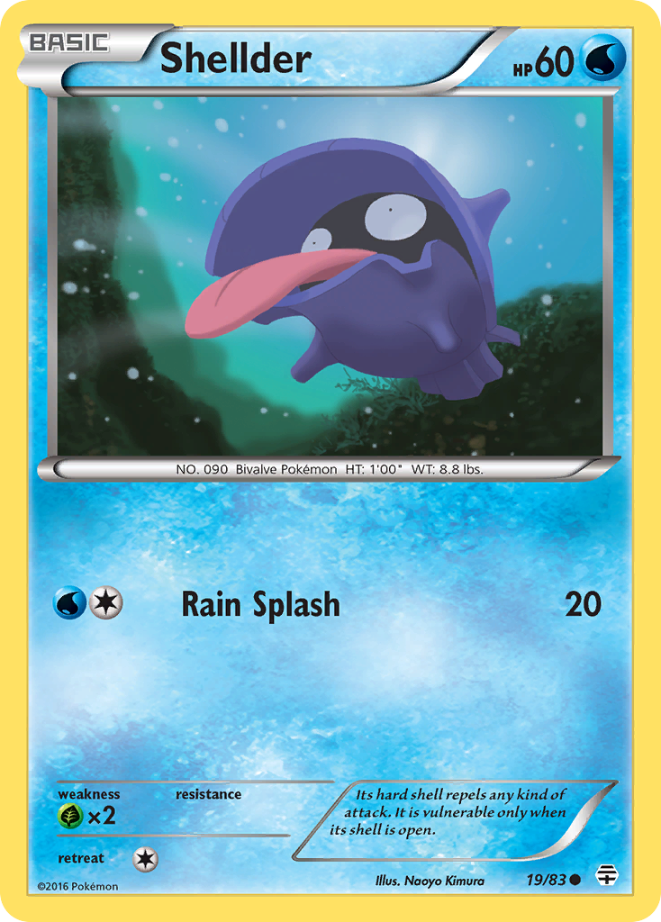 Shellder g1-19 Common from Generations Set