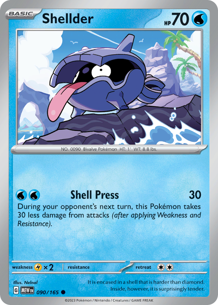 Shellder sv3pt5-90 Common from 151 Set