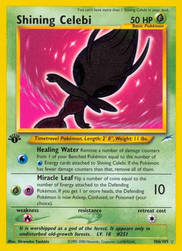 Shining Celebi neo4-106 Rare Shining from Neo Destiny Set