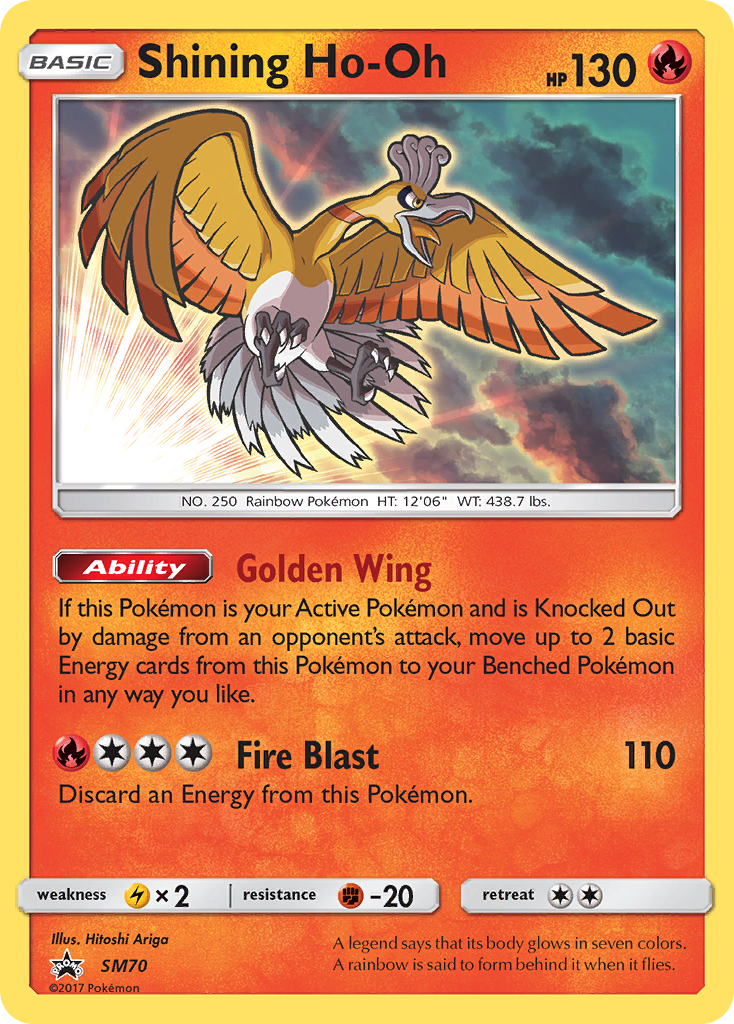 Shining Ho-Oh smp-SM70 Promo from SM Black Star Promos Set
